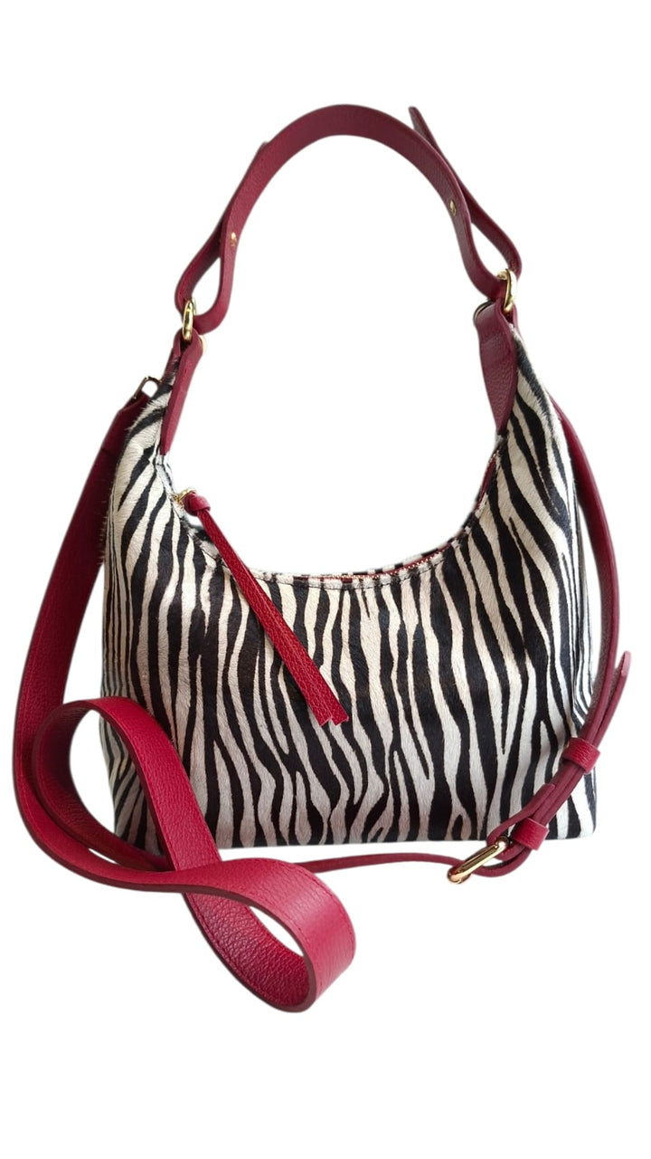 Bolsa Tulipa em Couro (Zebra)
