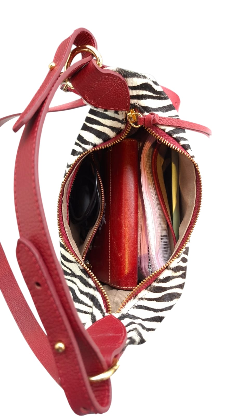 Bolsa Tulipa em Couro (Zebra)