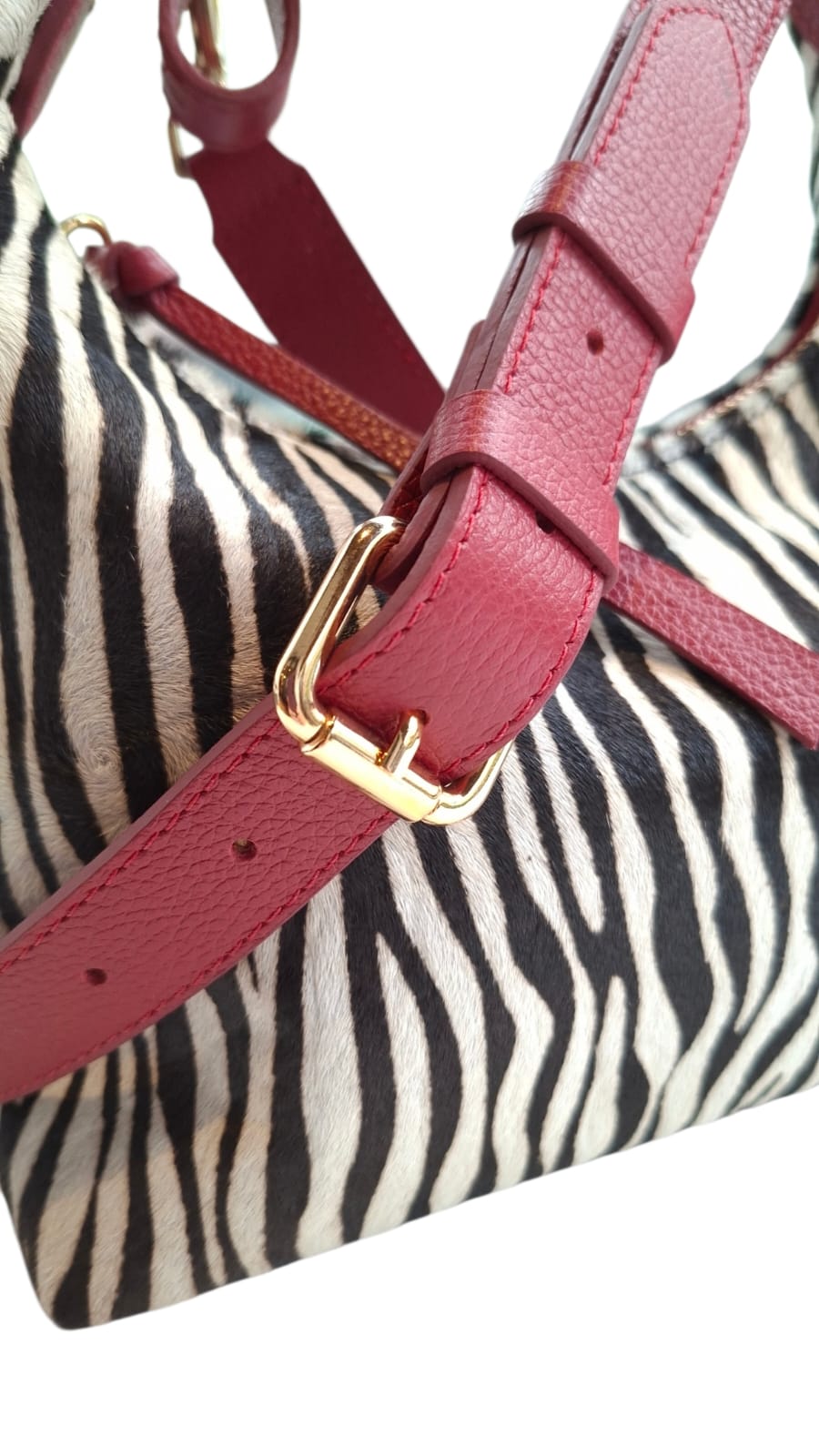 Bolsa Tulipa em Couro (Zebra)
