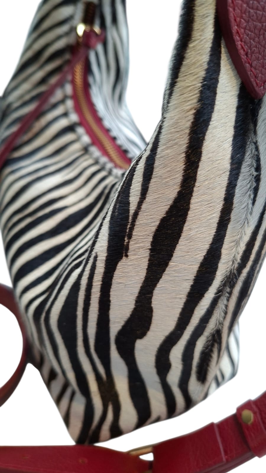 Bolsa Tulipa em Couro (Zebra)
