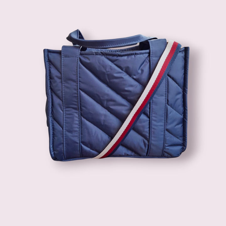 Bolsa TOTE de Nylon - Marinho (forro pink)