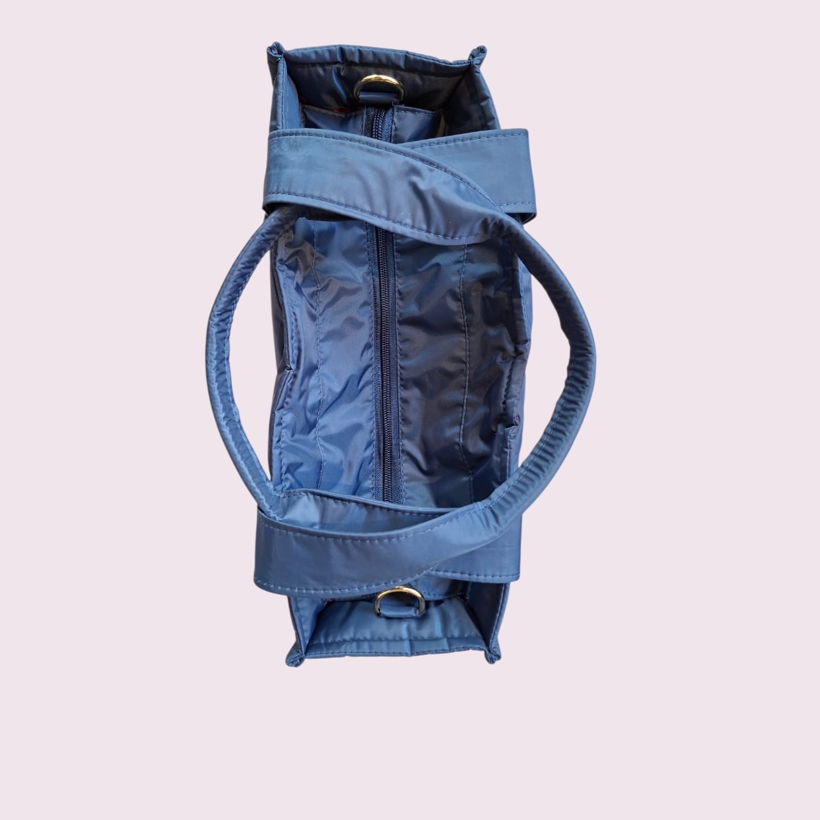 Bolsa TOTE de Nylon - Marinho (forro pink)